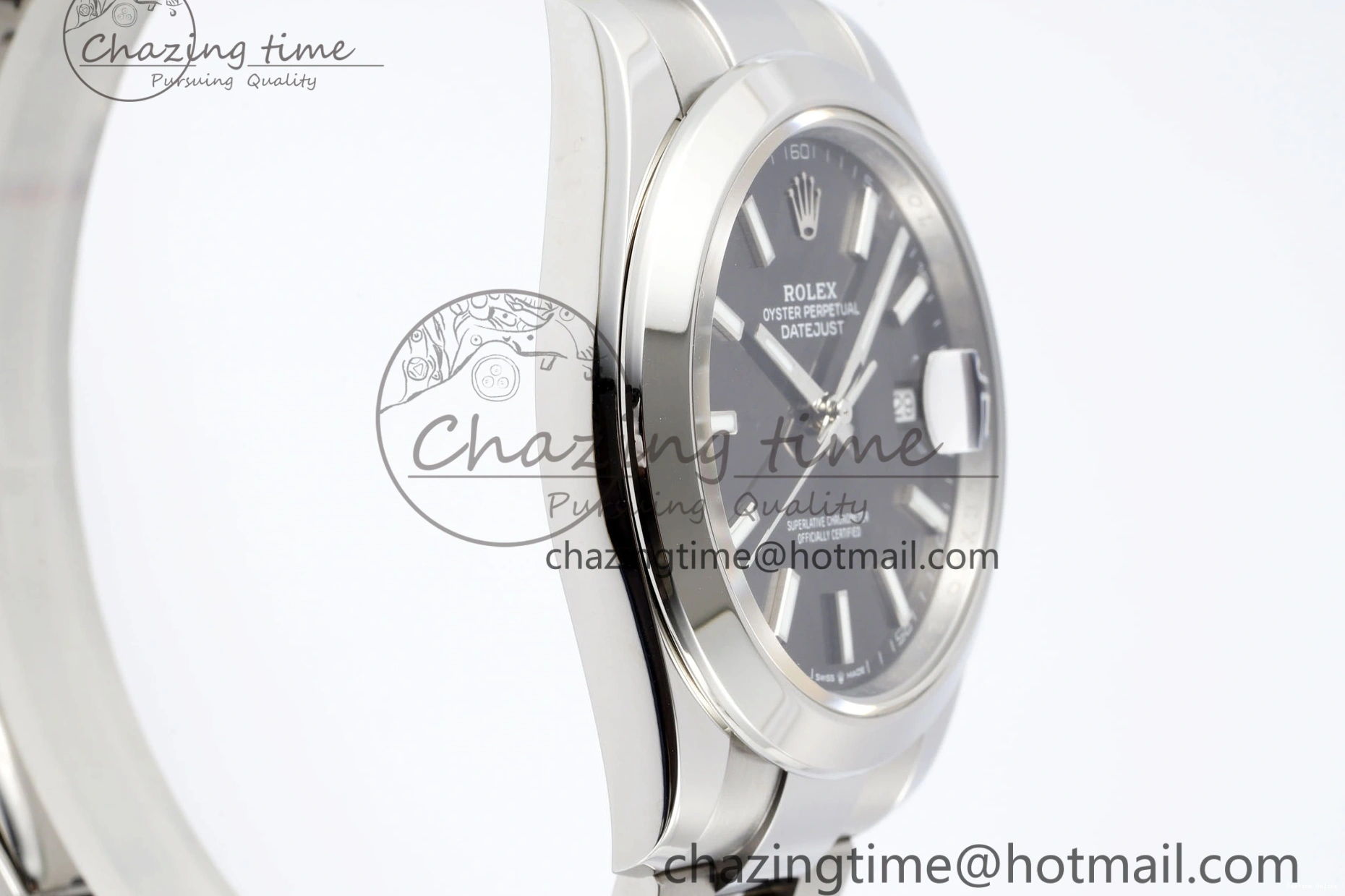 0107 Sophisticated DateJust 41 SS Polished Bezel KING 1:1 Best Edition 904L Steel Gray Stick Dial on Oyster Bracelet VR 2162